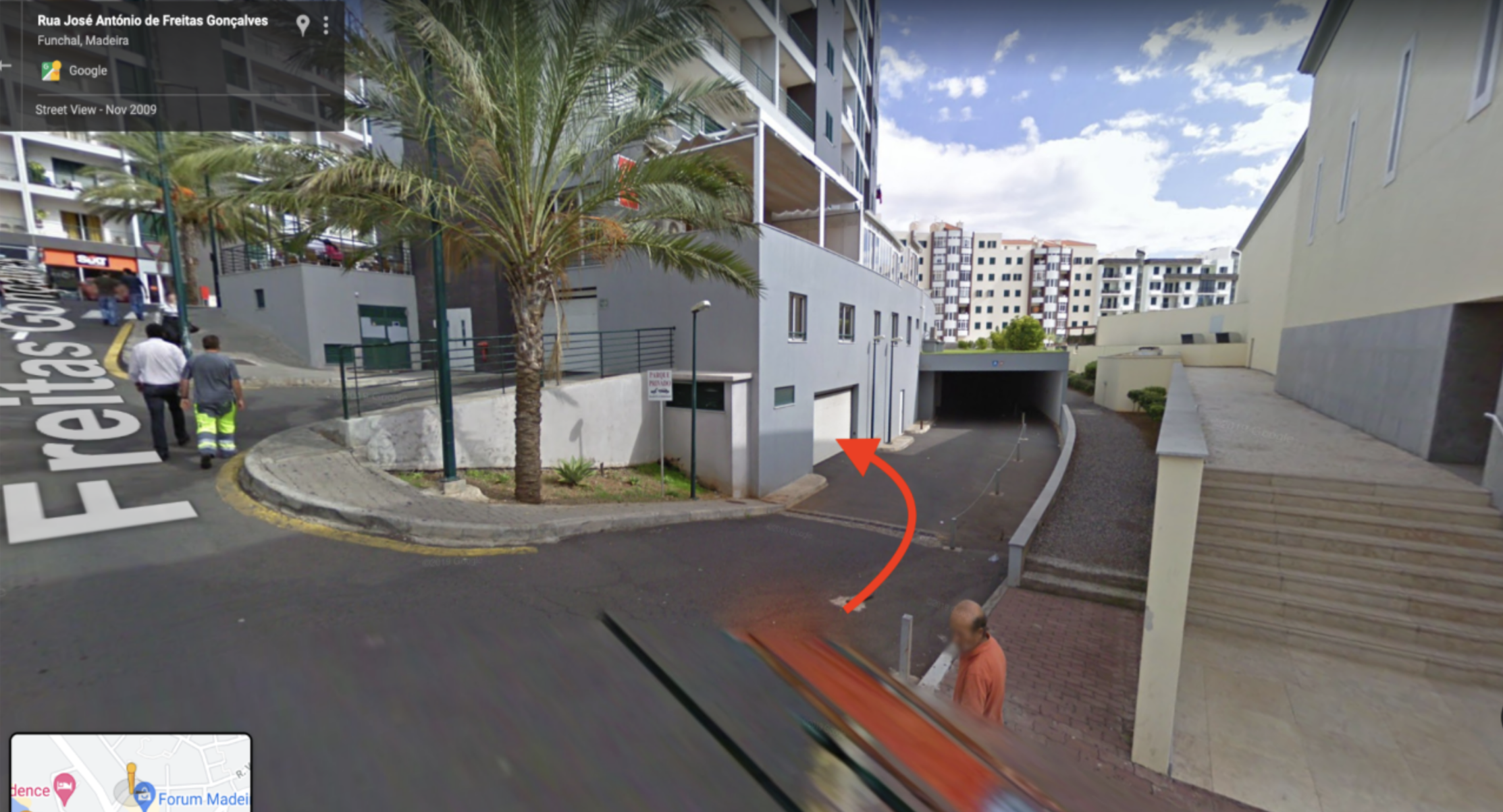 Garage entrance at Forum Gardens Apartment