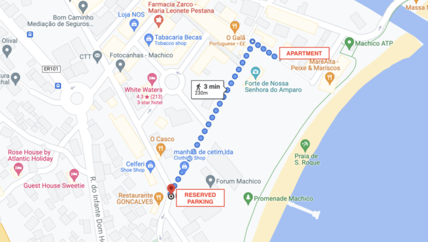 Waling to car park